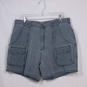 Fieldmaster Cargo Shorts Mens 36 Blue Cotton Canvas Vintage Utility Gorpcore